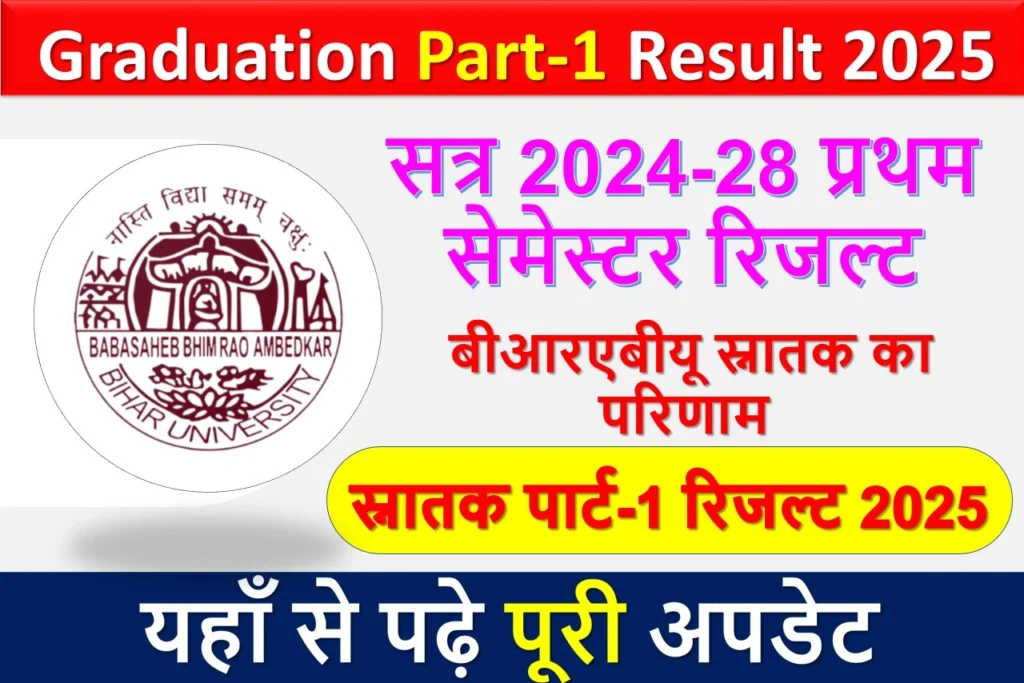 स्नातक पार्ट-1 रिजल्ट 2025