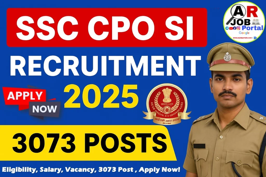 SSC CPO SI Recruitment 2025 | SSC में दरोगा पद के लिए आवेदन शुरू