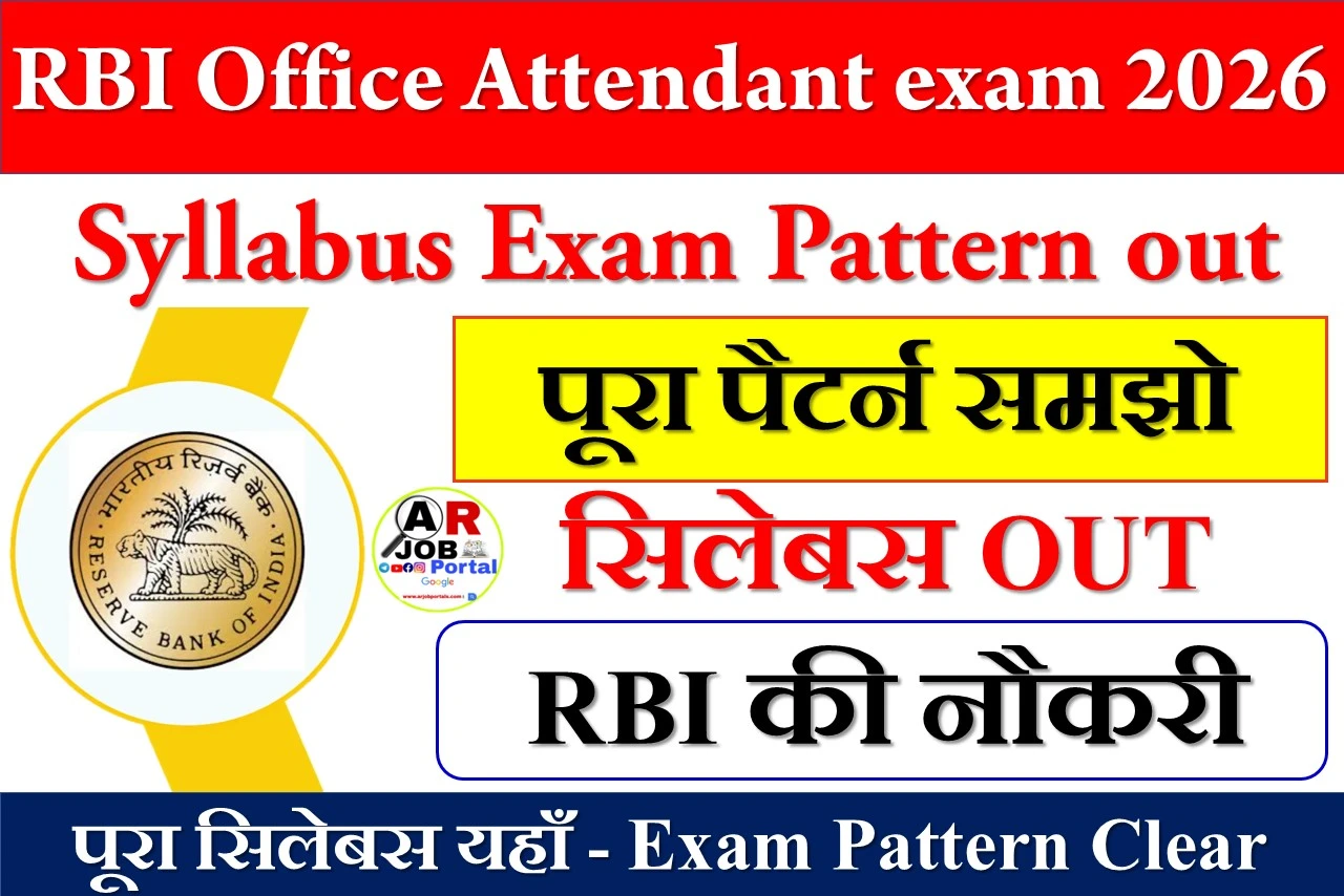 R Position RBI Office Attendant exam 2026 | Syllabus Exam Pattern out - A R Job Portal