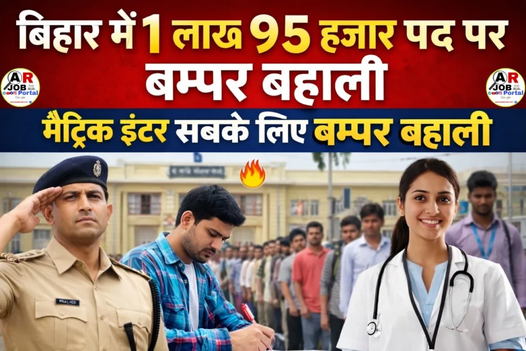 बिहार में 1 लाख 95 हजार पद पर बम्पर बहाली- मैट्रिक इंटर सबके लिए बम्पर बहाली