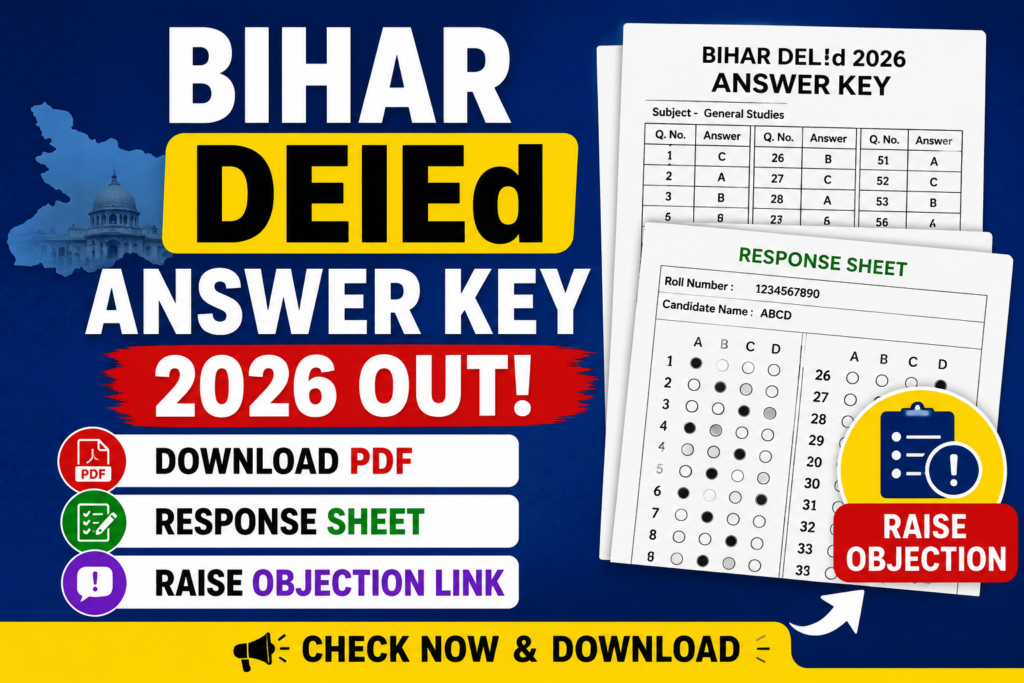 Bihar DElEd Answer Key 2026 Out