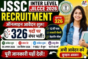 JSSC Inter Level JILCCE 2026 Recruitment online | Apply For 326 Posts