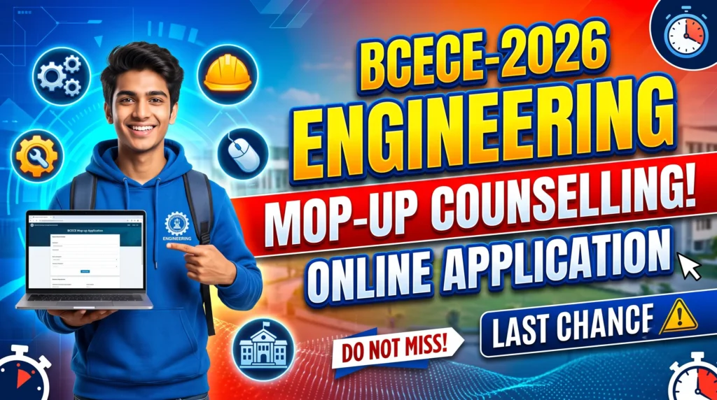 BCECE 2026 Engineering Mop-up Counselling