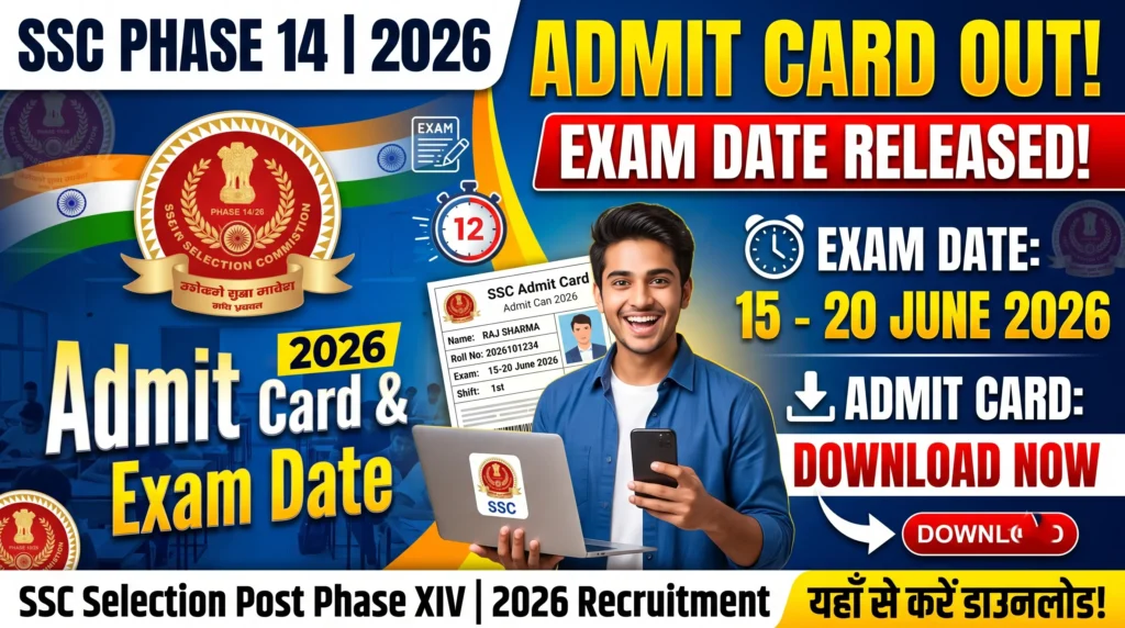 SSC Selection Post Phase 14 Admit Card 2026 Application Status & Exam Date Released